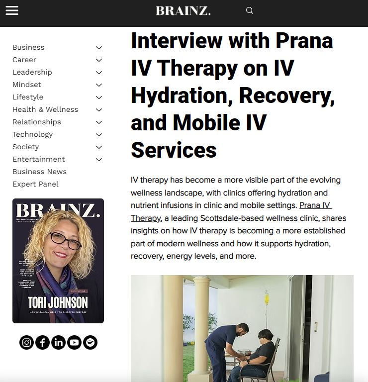 Interview with Prana IV Therapy on IV Hydration, Recovery & Mobile IV Services